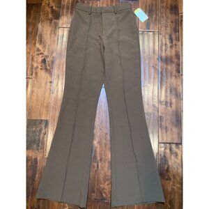 boa. Chocolate Brown Wide Leg Suit Trousers Pants, Size M, NWT!